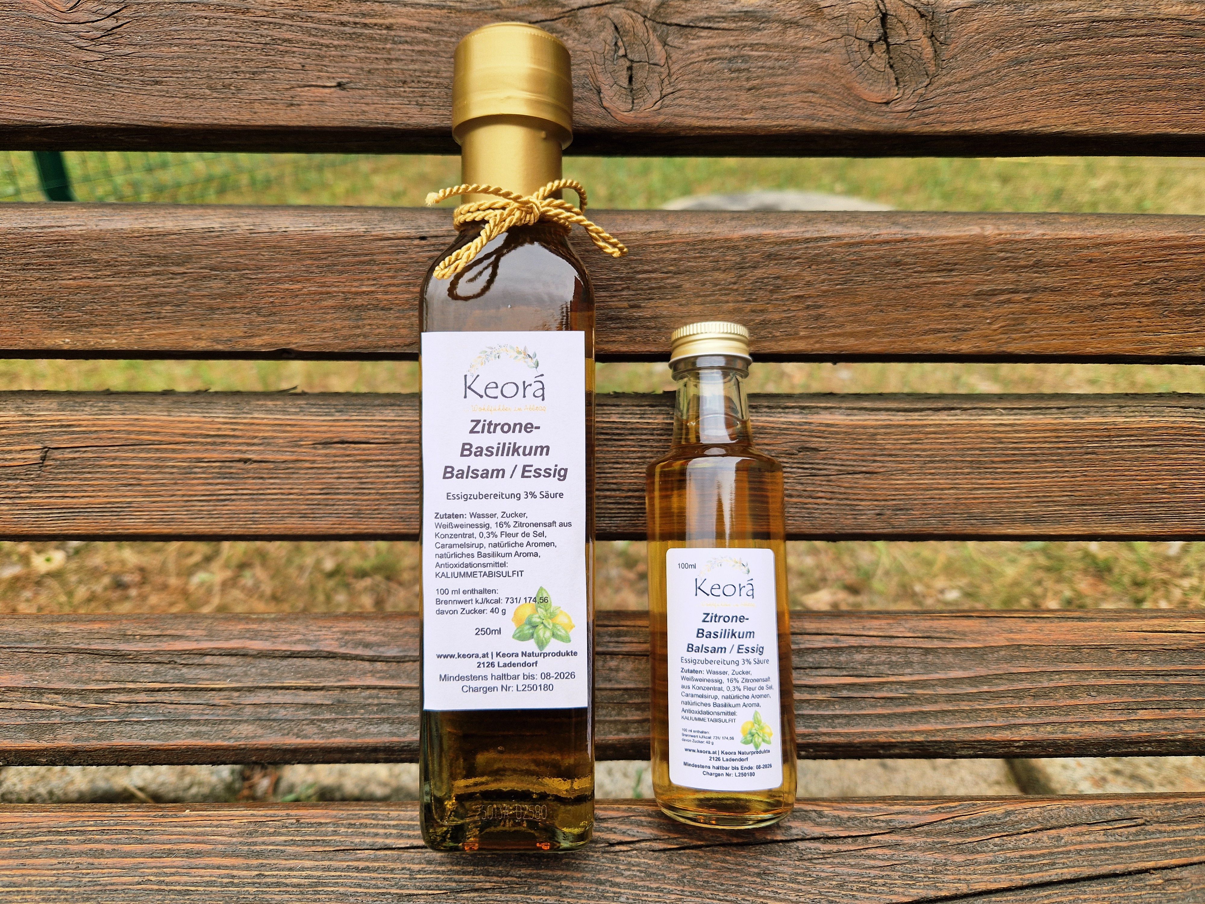 Zitronen-Basilikum Essig (100ml)